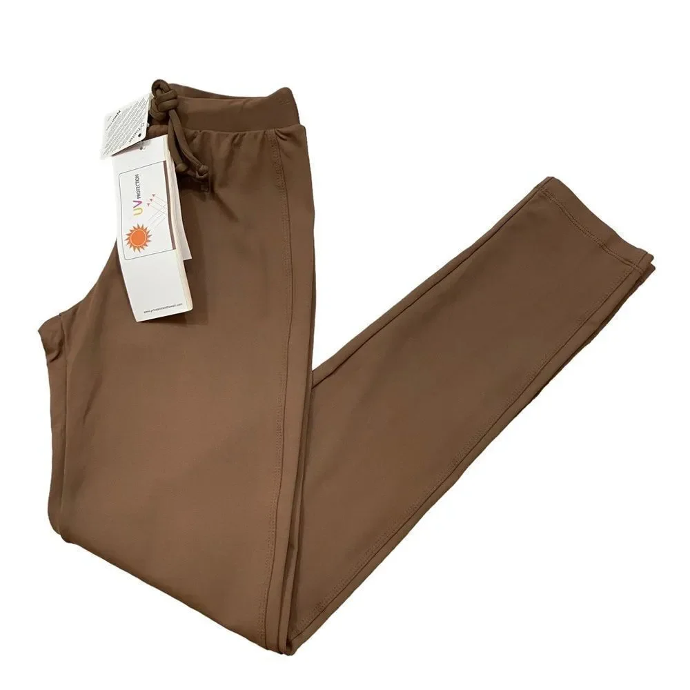 Brand New With Tags Private Island‎ Hawaii Brand Brown Swim Cover Up Pants XS